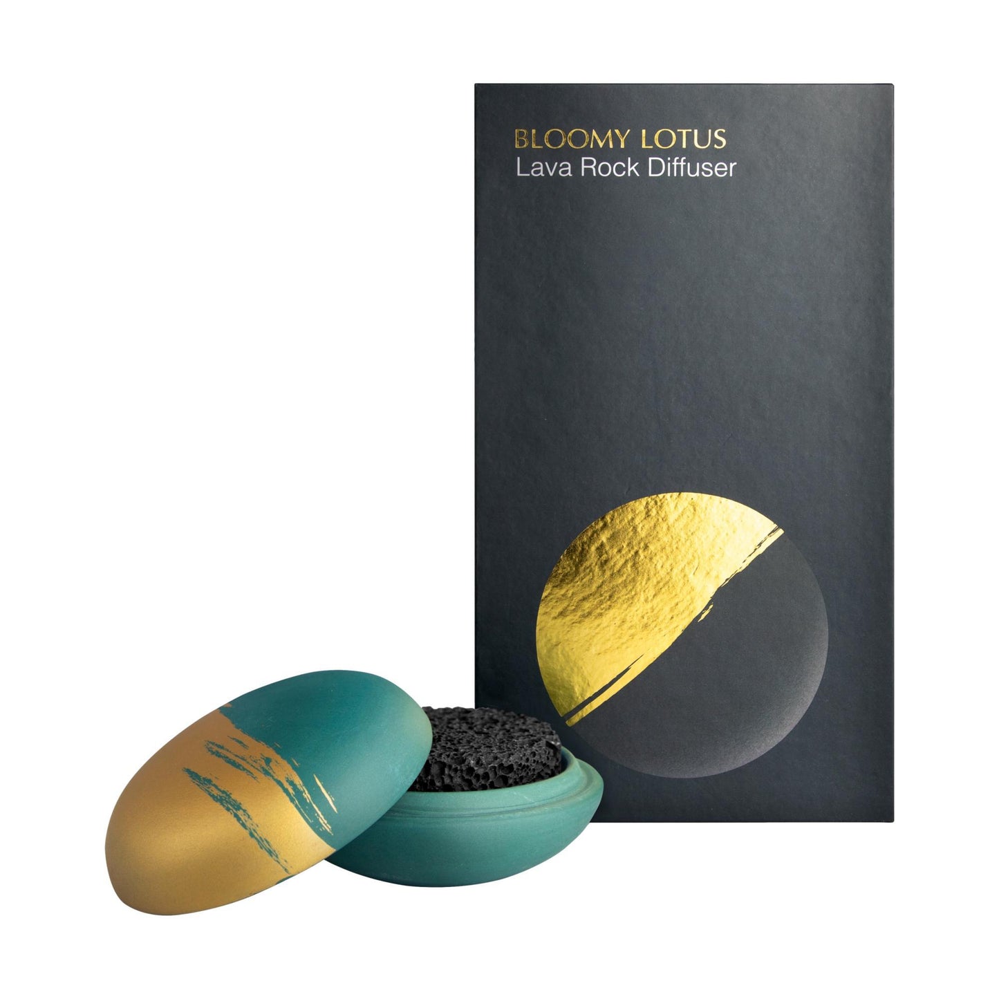 Difusor de roca de lava con forma de loto floreciente